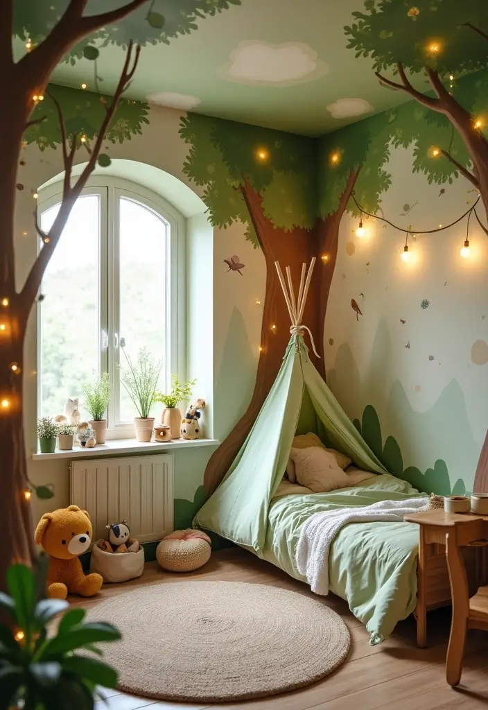 30 Toddler Girls Bedroom Ideas That Are Cute Whimsical 1. Enchanted Forest Escape