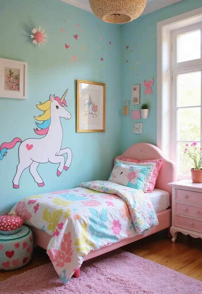 30 Toddler Girls Bedroom Ideas That Are Cute Whimsical 2. Magical Unicorn Dreams