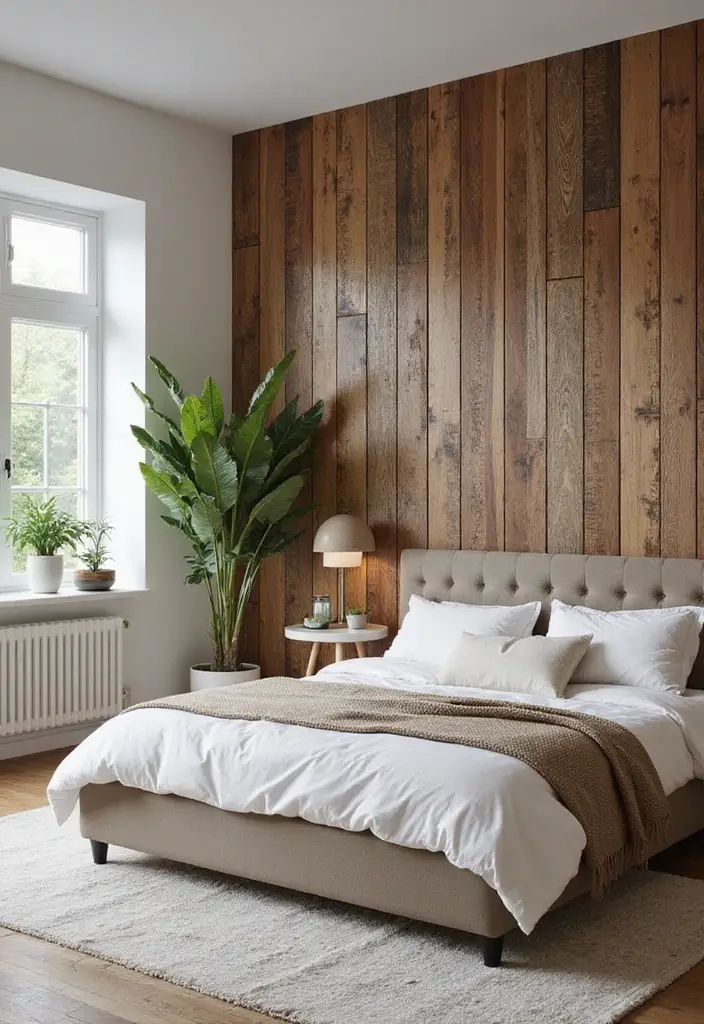 25 Bedroom Wall Painting Ideas Creativity Design That Inspire You 2. Reclaimed Wood Panels