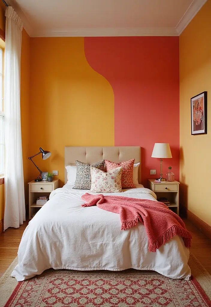 25 Bedroom Wall Painting Ideas Creativity Design That Inspire You 23. Bright and Bold Statements