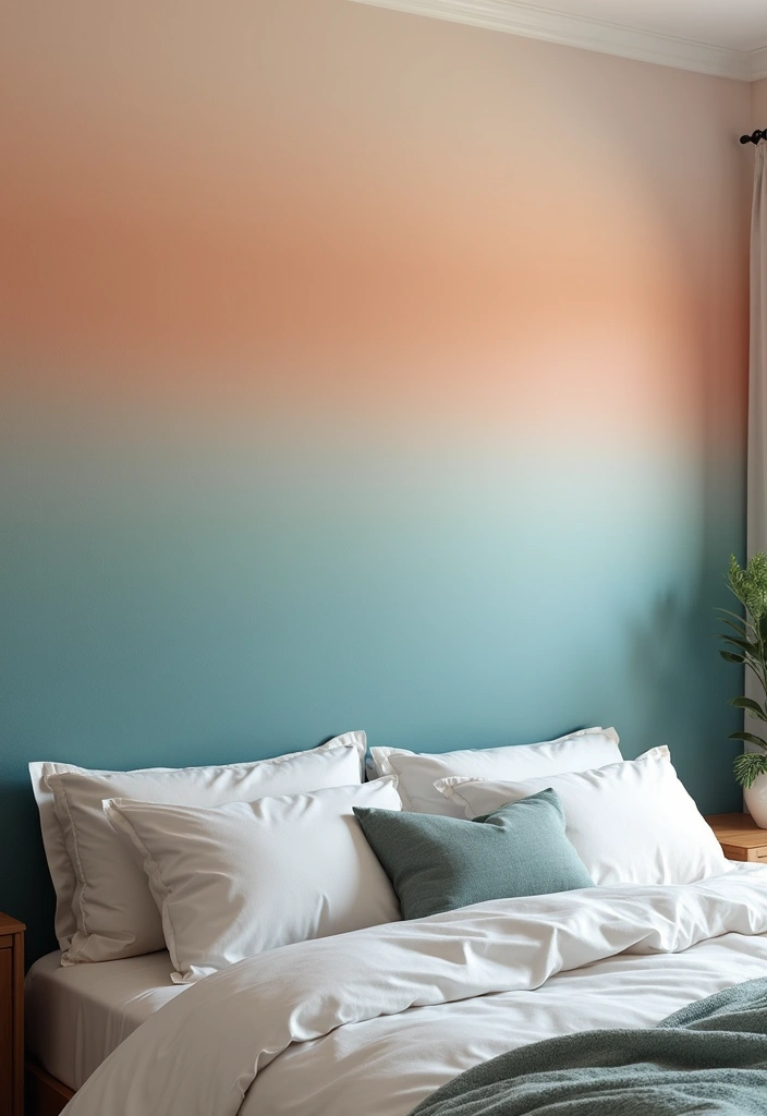 25 Bedroom Wall Painting Ideas Creativity Design That Inspire You 5. Ombre Effect Bliss