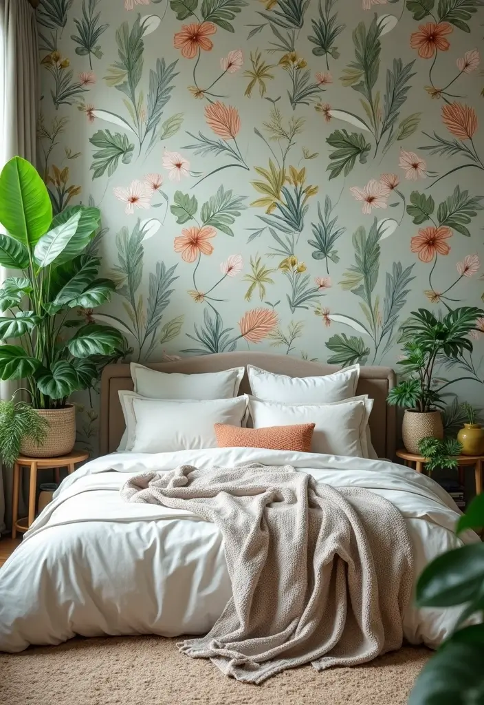 25 Bedroom Wall Painting Ideas Creativity Design That Inspire You 6. Botanical Prints
