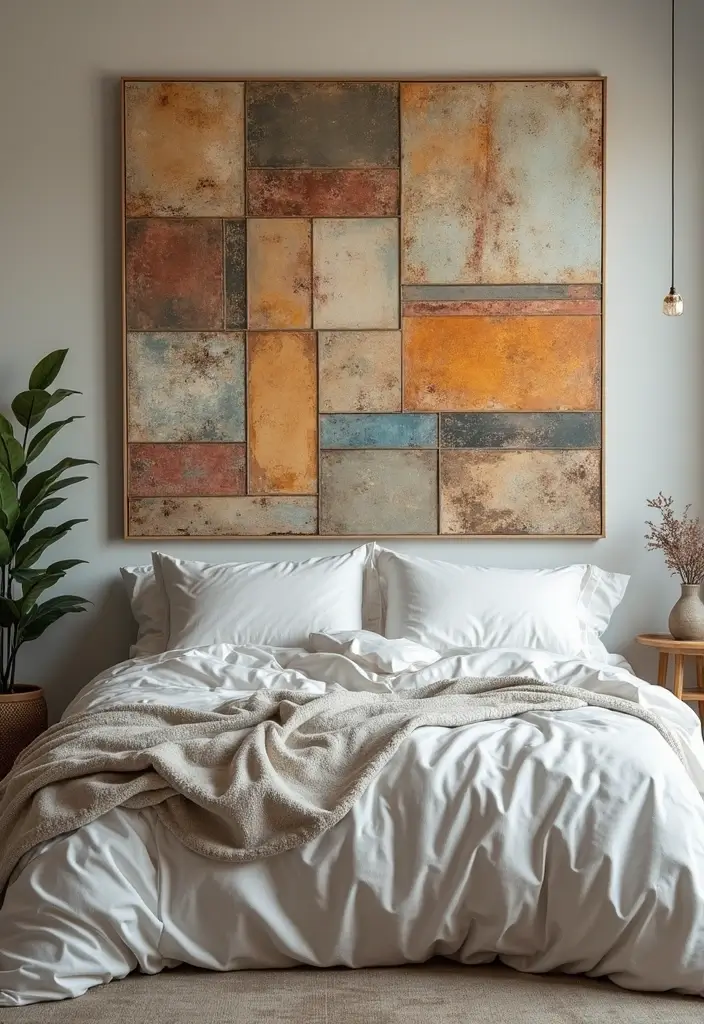25 Bedroom Wall Painting Ideas Creativity Design That Inspire You 7. Mixed Media Art