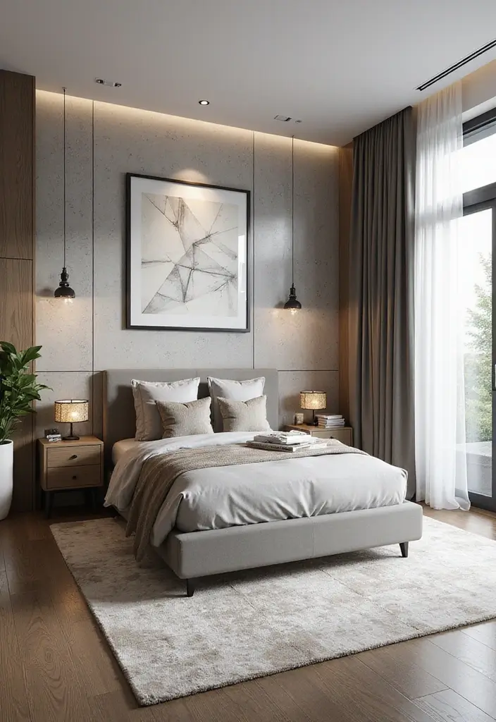 25 Bedroom Wall Painting Ideas Creativity Design That Inspire You 8. Geometric Designs