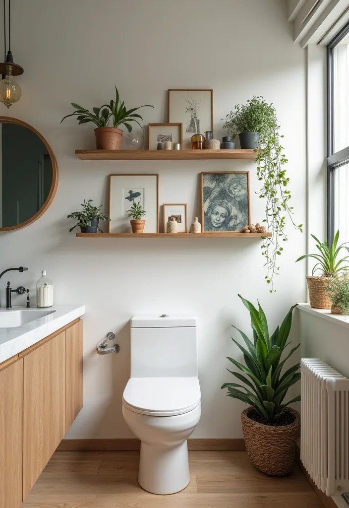 14 Bathroom Shelf Ideas For Smart Storage 14. Create a Gallery Shelf