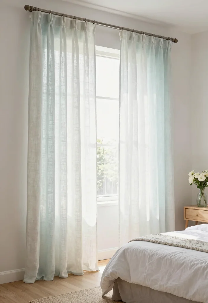 14 Bedroom Closet Curtain Ideas For Soft Affordable Style 12. Bright and Breezy