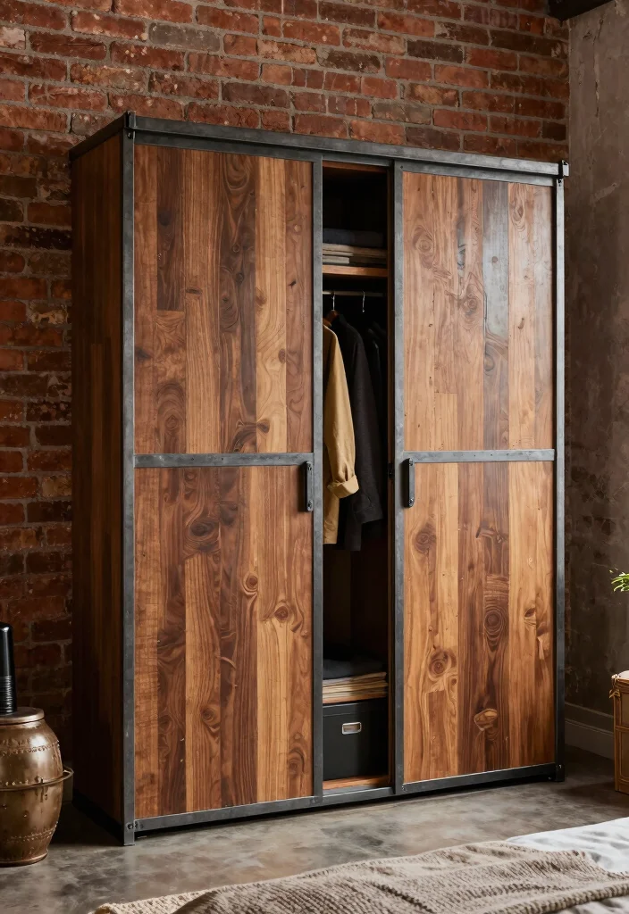 14 Bifold Bedroom Closet Door Ideas For Compact Spaces 5. Industrial Style Bifold Doors