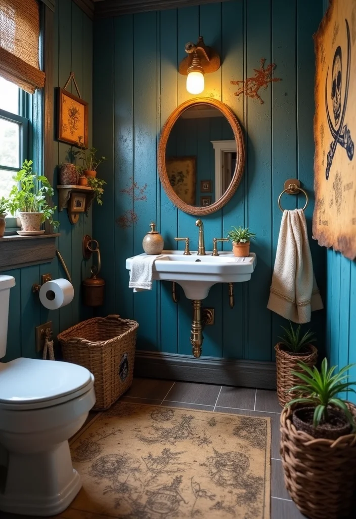 14 Boy Bathroom Ideas That Feel Fun 9. Magical Pirate Cove