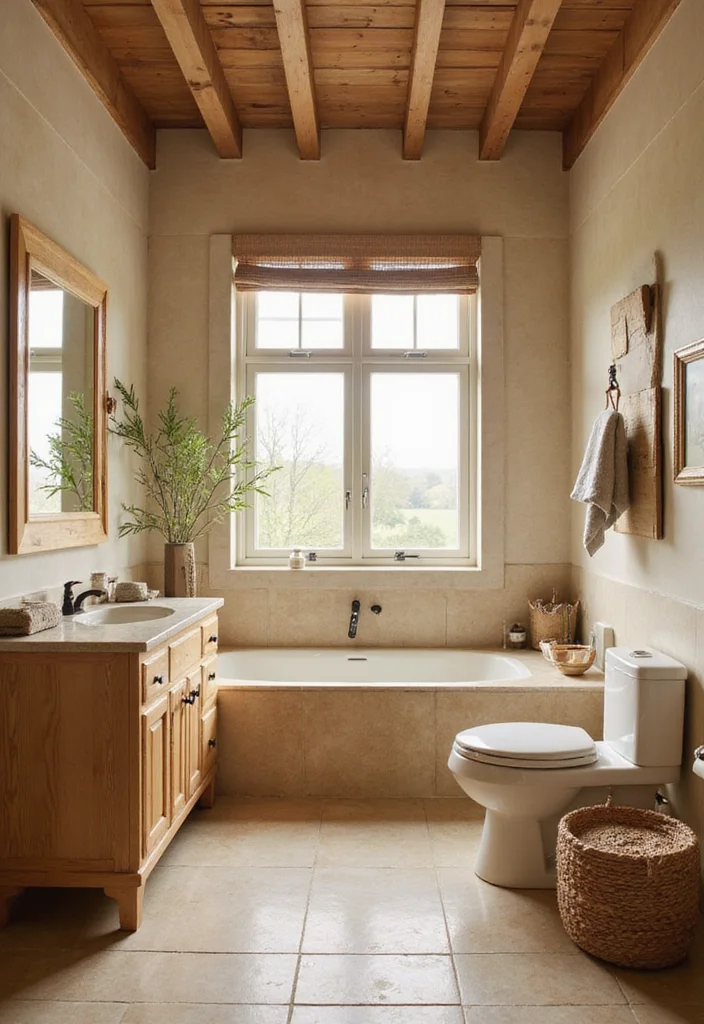 14 Brown Bathroom Ideas With Cozy Charm 11. Warm Neutral Color Schemes