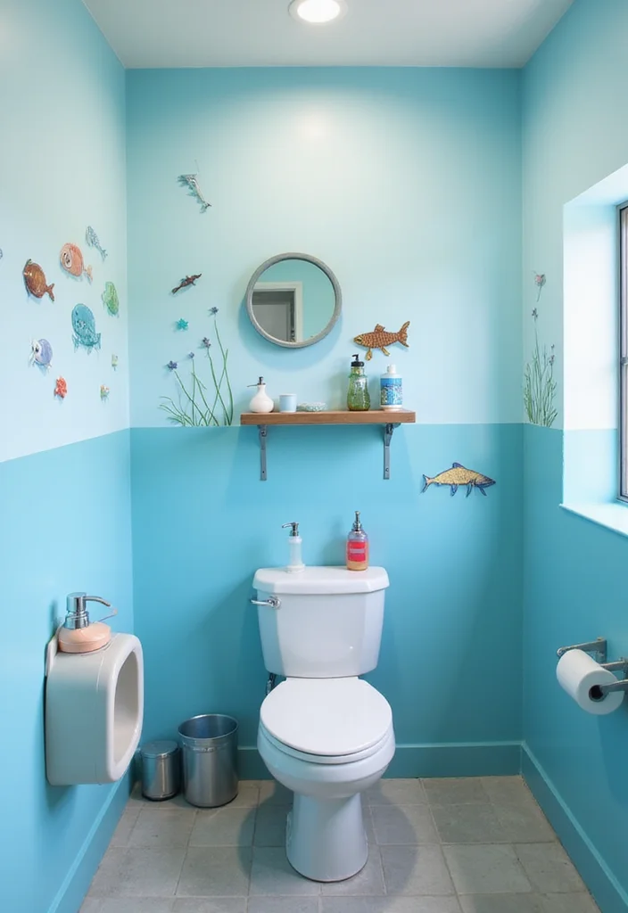 14 Daycare Bathroom Ideas For Kids 1. Ocean Adventure Theme