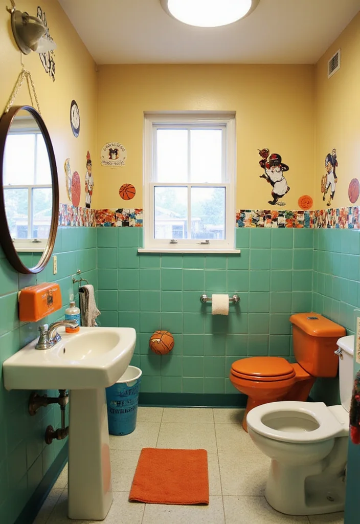 14 Daycare Bathroom Ideas For Kids 11. Sports Galore