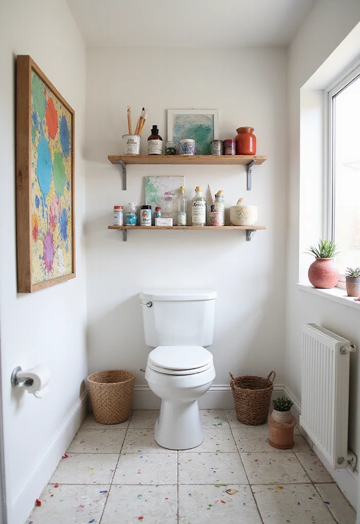 14 Daycare Bathroom Ideas For Kids 14. Art Studio Vibes