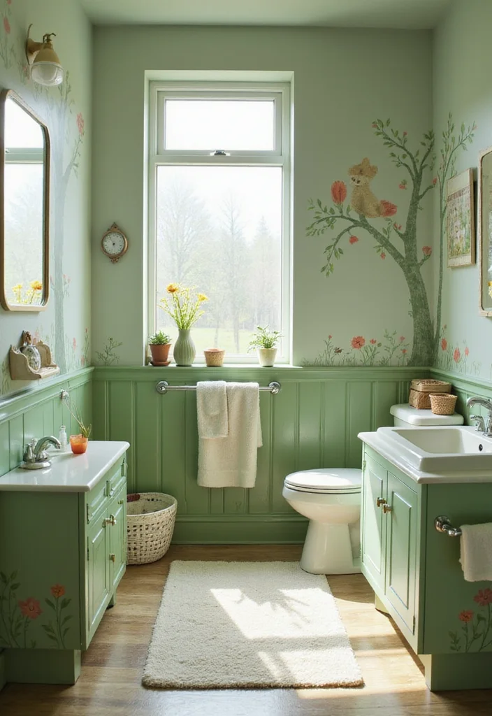 14 Daycare Bathroom Ideas For Kids 4. Fairy Tale Forest