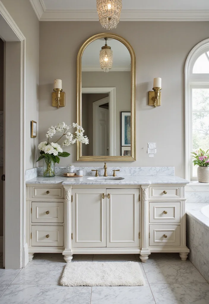 14 Fluted Bathroom Vanity Ideas For Modern Homes 4. Luxe Marble Accents