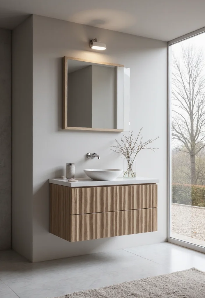 14 Fluted Bathroom Vanity Ideas For Modern Homes 9. Integrated Sink Designs