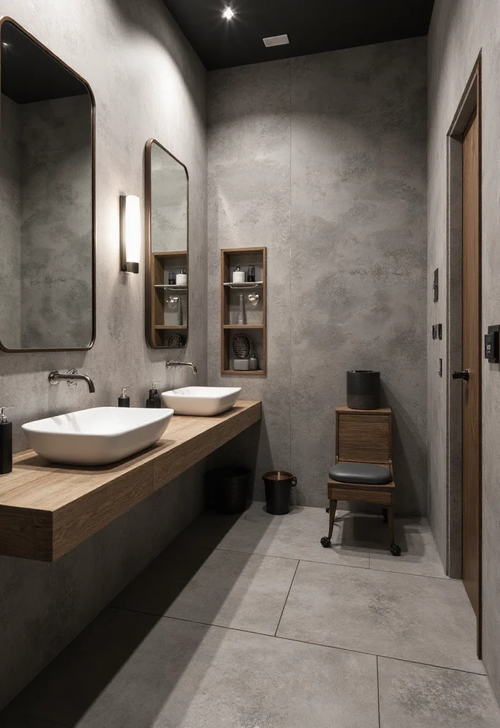 14 Gym Bathroom Ideas With Clean Style 9. Stylish Workout Space