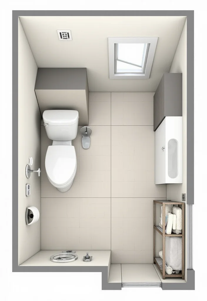 14 Large Half Bathroom Ideas For Extra Comfort 12. Functional Layout