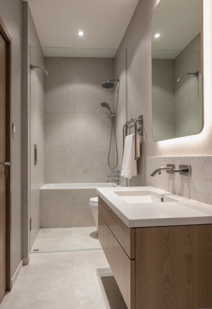 14 Large Half Bathroom Ideas For Extra Comfort 14. Smart Technology