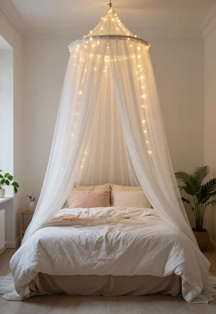 14 Long Narrow Bedroom Decor Ideas With Balanced Style 10. Opt for a Canopy or Tent Bed