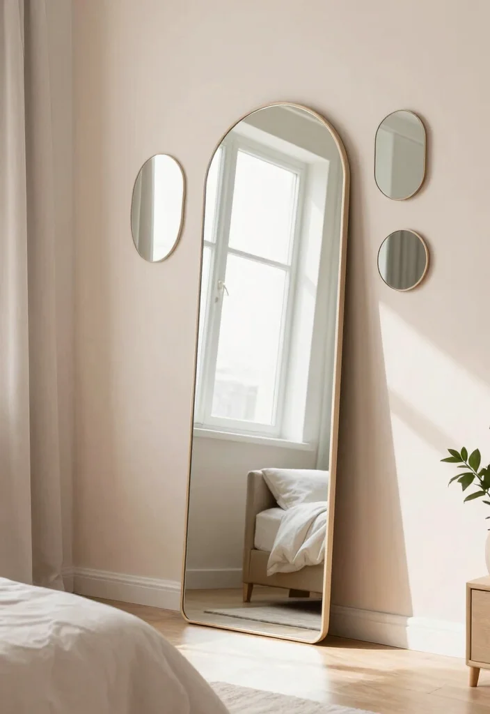 14 Long Narrow Bedroom Decor Ideas With Balanced Style 2. Use Mirrors to Enhance Light
