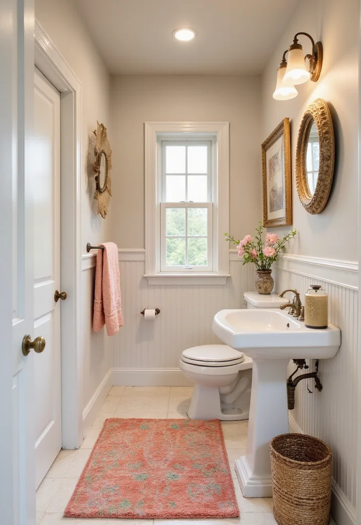 14 Narrow Half Bathroom Ideas For Small Spaces 3. Light Colors to Open Up the Space