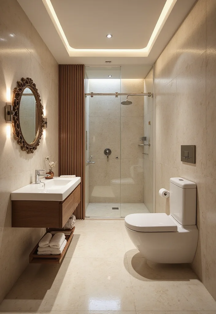 14 Narrow Half Bathroom Ideas For Small Spaces 5. Mirrors A Designers Best Friend