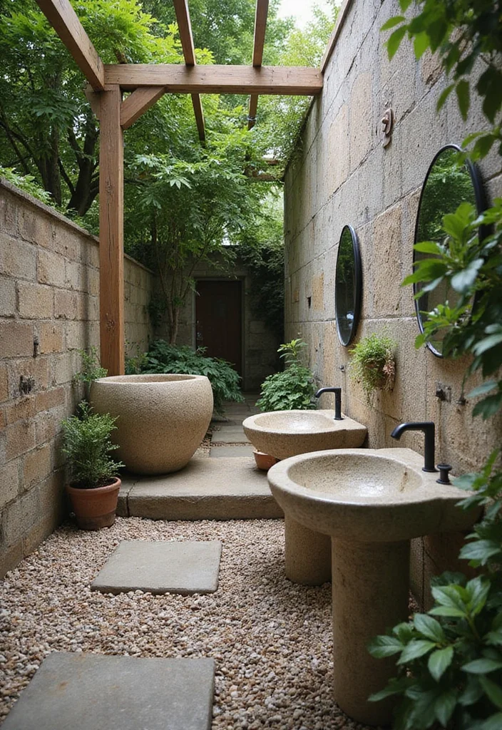 14 Public Bathroom Ideas For Better Design 12. Outdoor Inspired Elements 1