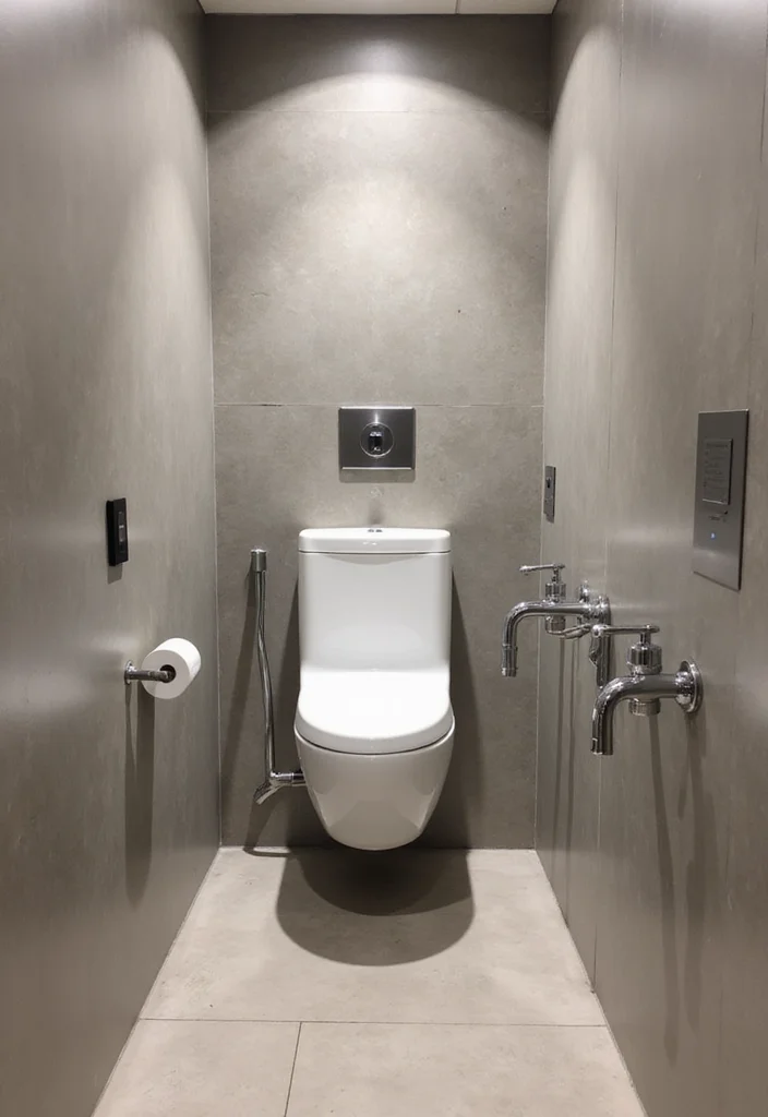 14 Public Bathroom Ideas For Better Design 2. Stylish Water Conservation 1