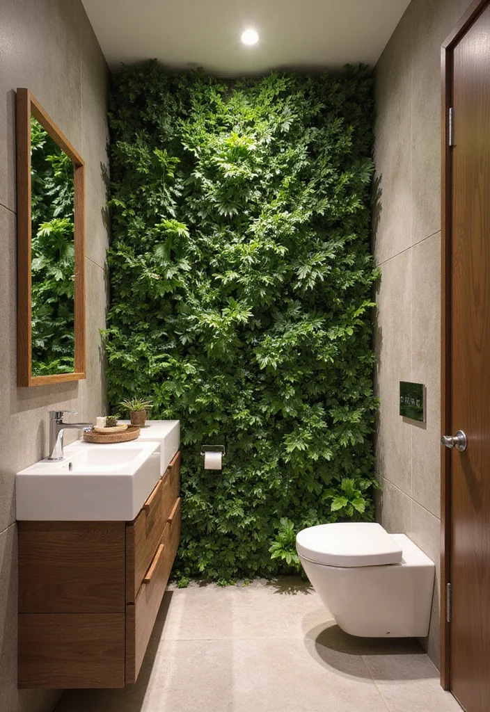14 Shop Bathroom Ideas For Small Commercial Spaces 1. Vertical Gardens