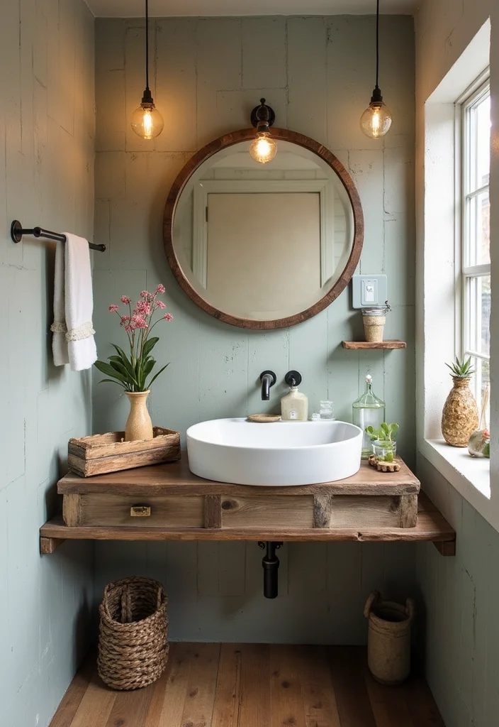 14 Shop Bathroom Ideas For Small Commercial Spaces 9. Recycled Fixtures
