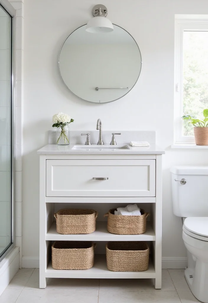 14 Single Sink Bathroom Vanity Ideas For Small Spaces 1. Minimalist Magic