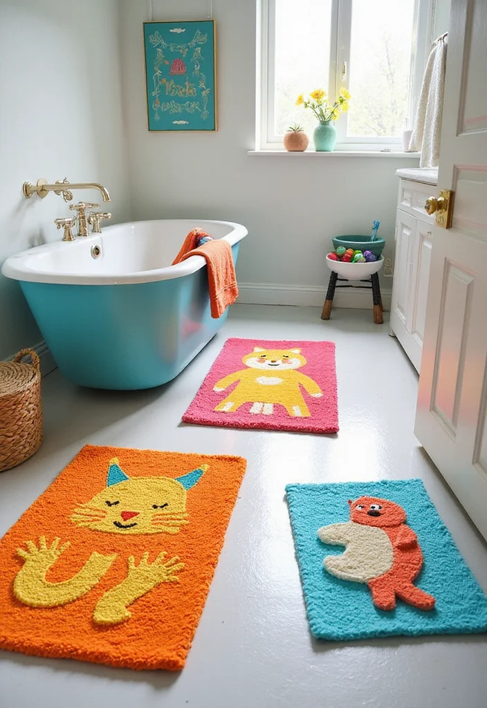 14 Toca Boca Bathroom Ideas Kids Will Love 6. Toca Boca Bath Mats