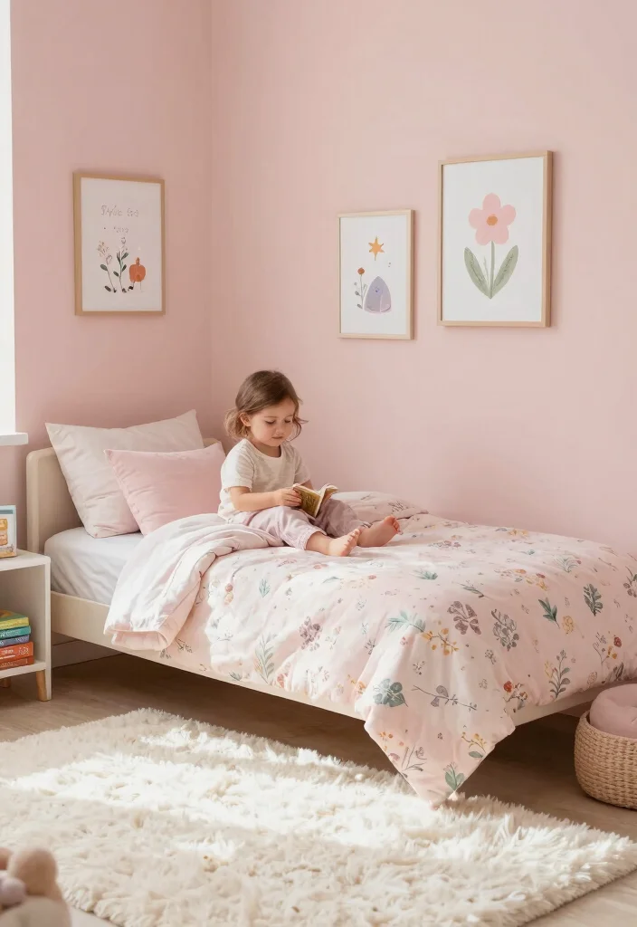 14 Toddler Girl Bedroom Paint Ideas With Soft Colour 12. Charming Rose Quartz