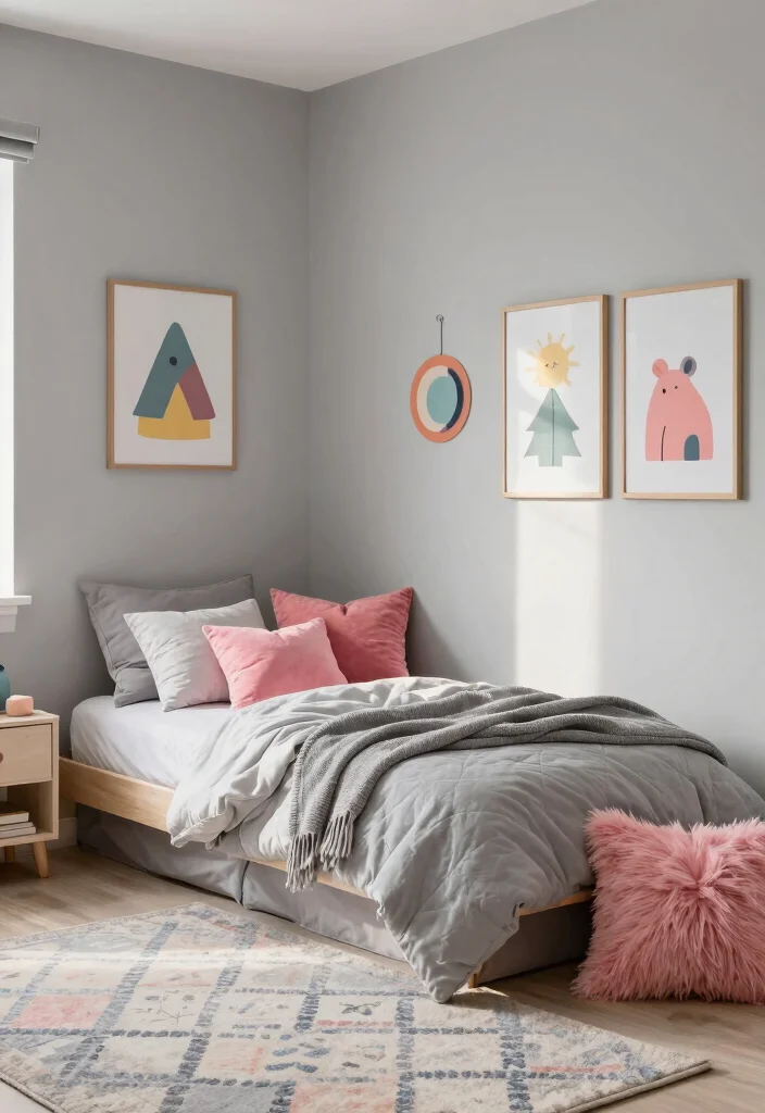 14 Toddler Girl Bedroom Paint Ideas With Soft Colour 14. Serene Soft Gray