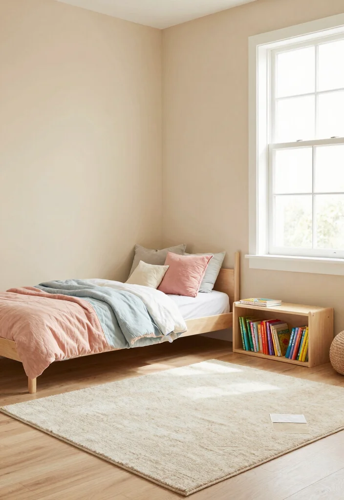 14 Toddler Girl Bedroom Paint Ideas With Soft Colour 8. Natural Beige Calm