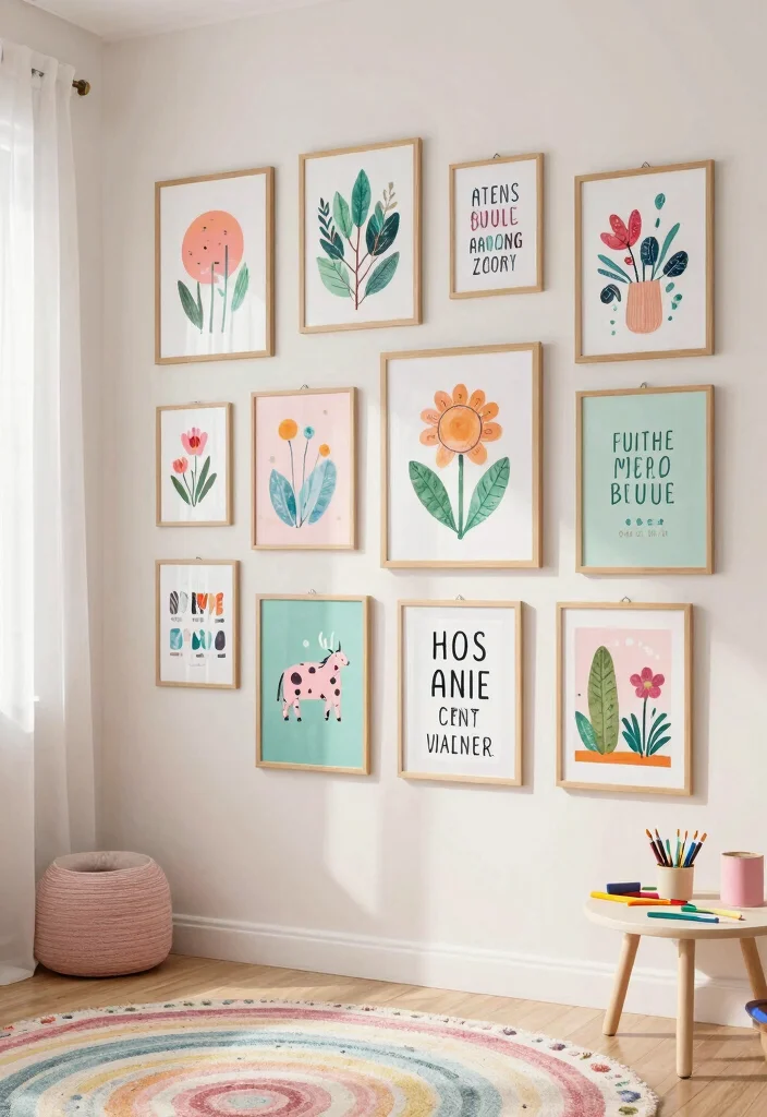 14 Toddler Girl Boho Bedroom Ideas With Free Spirit Style 3. Wall Art That Tells a Story