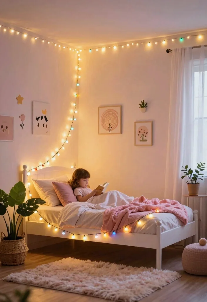 14 Toddler Girl Boho Bedroom Ideas With Free Spirit Style 6. Artful String Lights