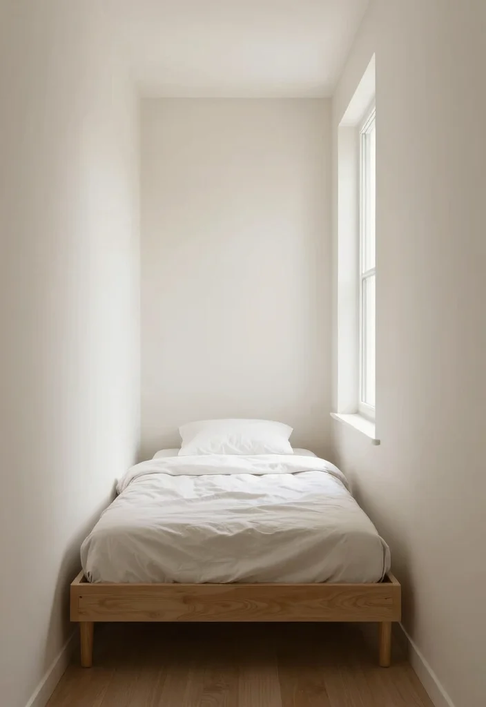 15 Long Narrow Bedroom Interior Design Ideas That Maximize Space 13. Embrace Minimalist Decor