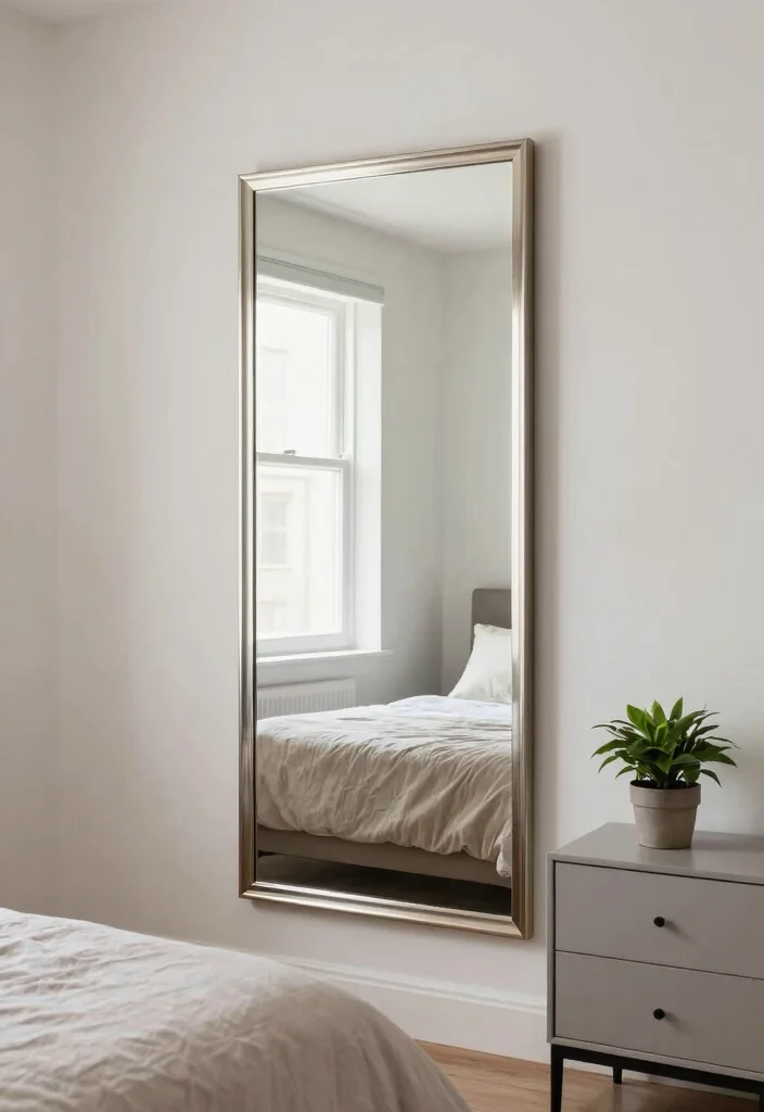 15 Long Narrow Bedroom Interior Design Ideas That Maximize Space 2. Use Mirrors to Create Depth