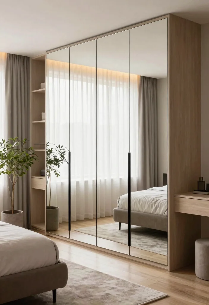 15 Mirror Bedroom Closet Door Ideas For Bright Spacious Looks 1. Full Length Mirrored Doors for an Open Feel