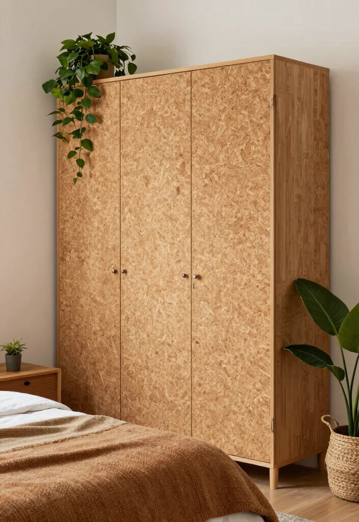 15 Modern Bedroom Closet Door Ideas With Sleek Design 9. Alternative Materials Cork or Bamboo