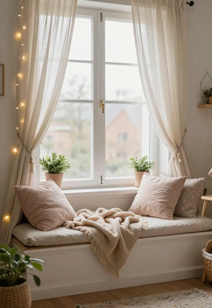 15 Toddler Girl Bedroom Decor Ideas With Sweet Charm 14. Cozy Window Seats