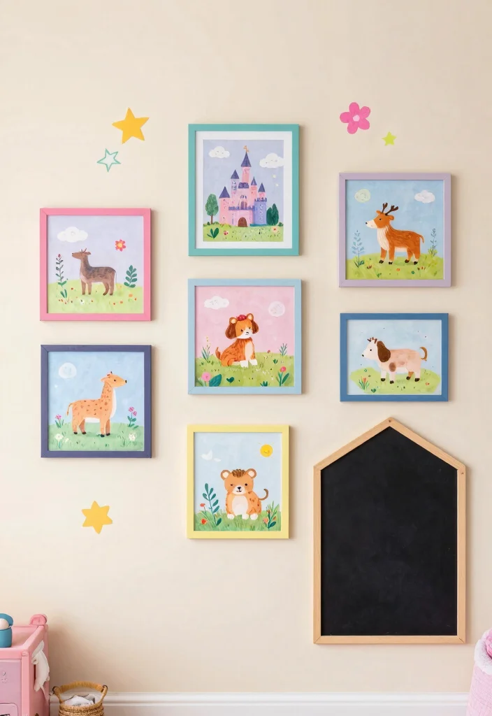 15 Toddler Girl Bedroom Decor Ideas With Sweet Charm 3. Cute Wall Art for Kids