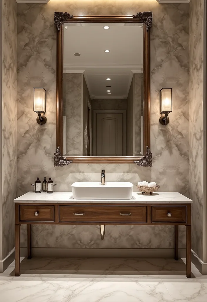 16 Bathroom Staging Ideas That Impress Buyers 6. Statement Mirrors