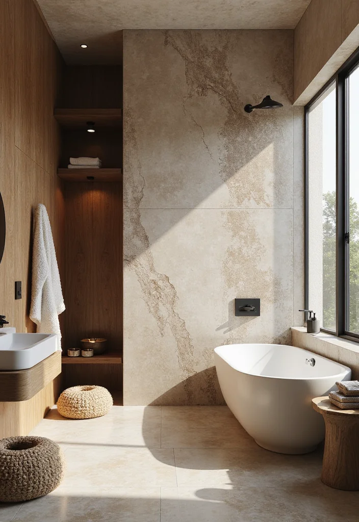 16 Bathroom Staging Ideas That Impress Buyers 7. Textured Elements