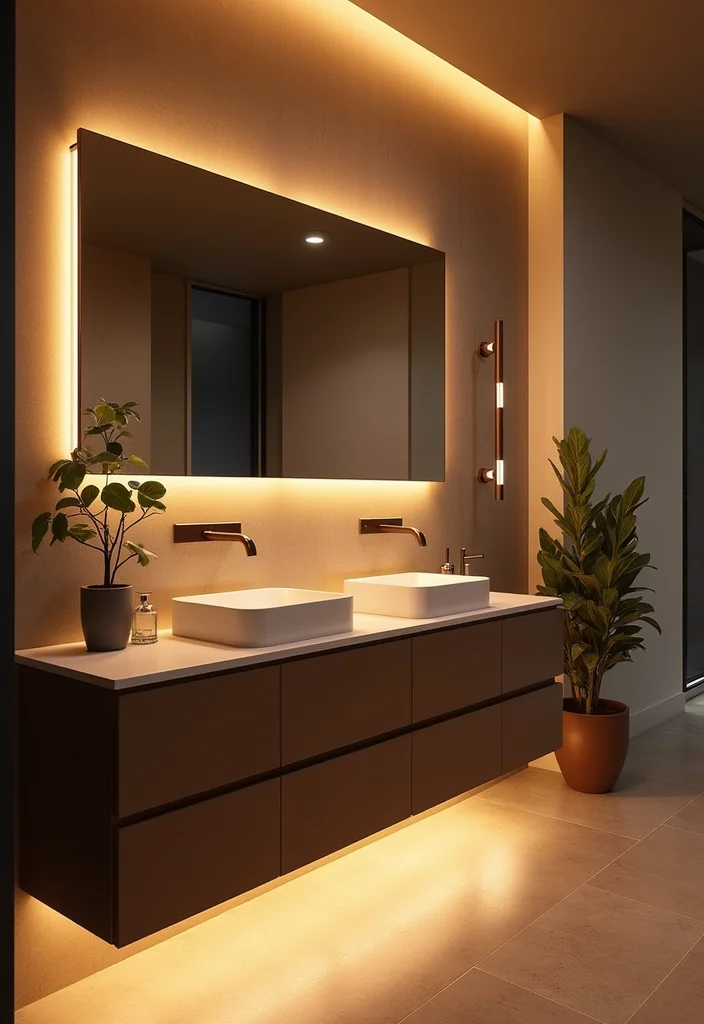 16 Bathroom Vanity Design Ideas You Should Save 11. Integrated Lighting Solutions