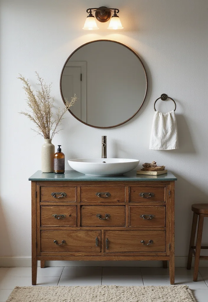 16 Bathroom Vanity Design Ideas You Should Save 14. Mixed Material Combinations