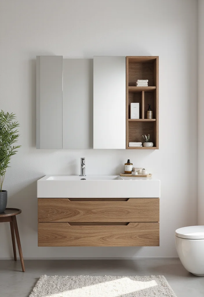 16 Bathroom Vanity Design Ideas You Should Save 6. Compact Solutions for Small Spaces