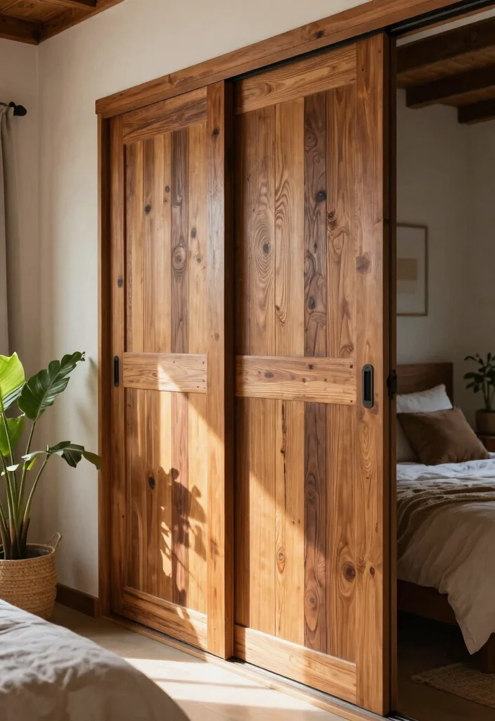 16 Bedroom Closet Door Ideas For The Year Twenty Twenty Six 1. Reclaimed Wood Sliding Doors