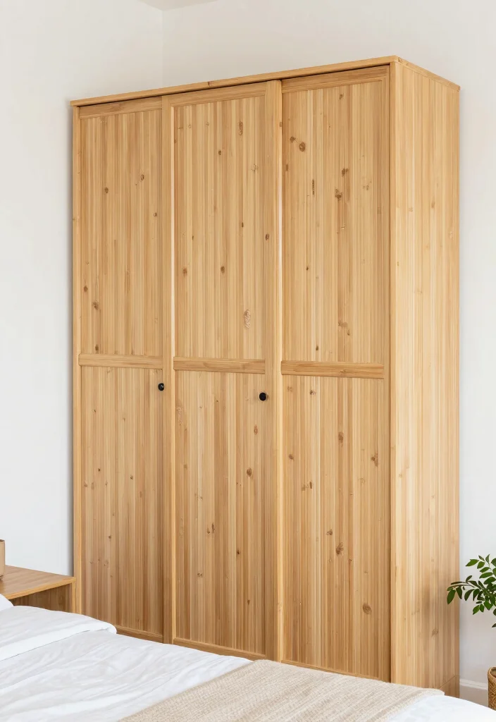 16 Bedroom Closet Door Ideas For The Year Twenty Twenty Six 3. Bamboo Wardrobe Doors